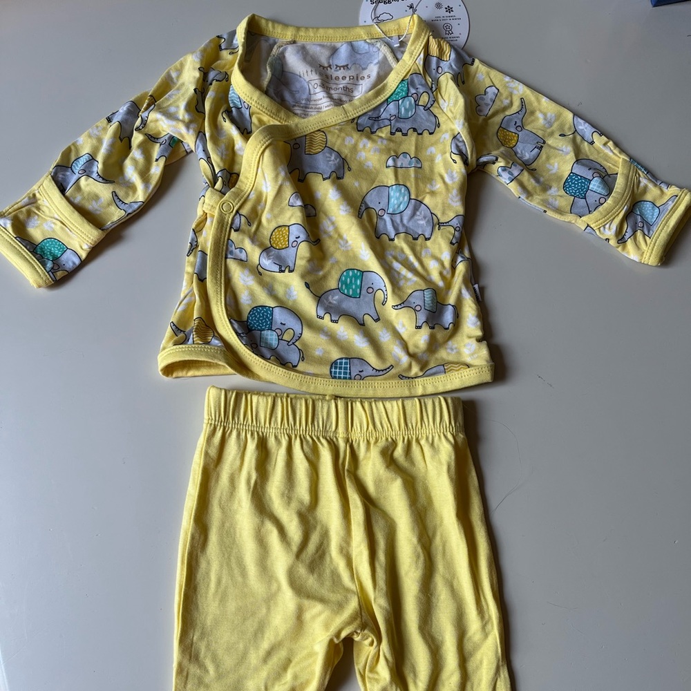 Little Sleepies Kimono set elephants